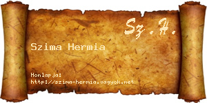 Szima Hermia névjegykártya